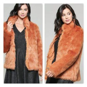 Orange Faux Fur Jacket